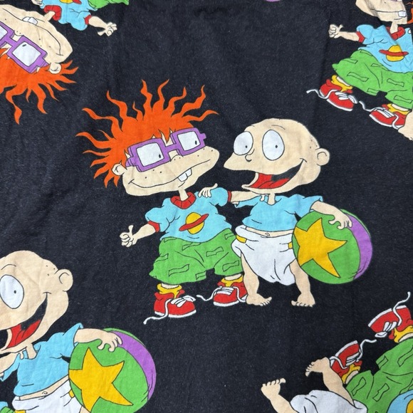 Nickelodeon Black Rugrats Shirt T-Shirt Tee Tommy Chuckie - Picture 7 of 7